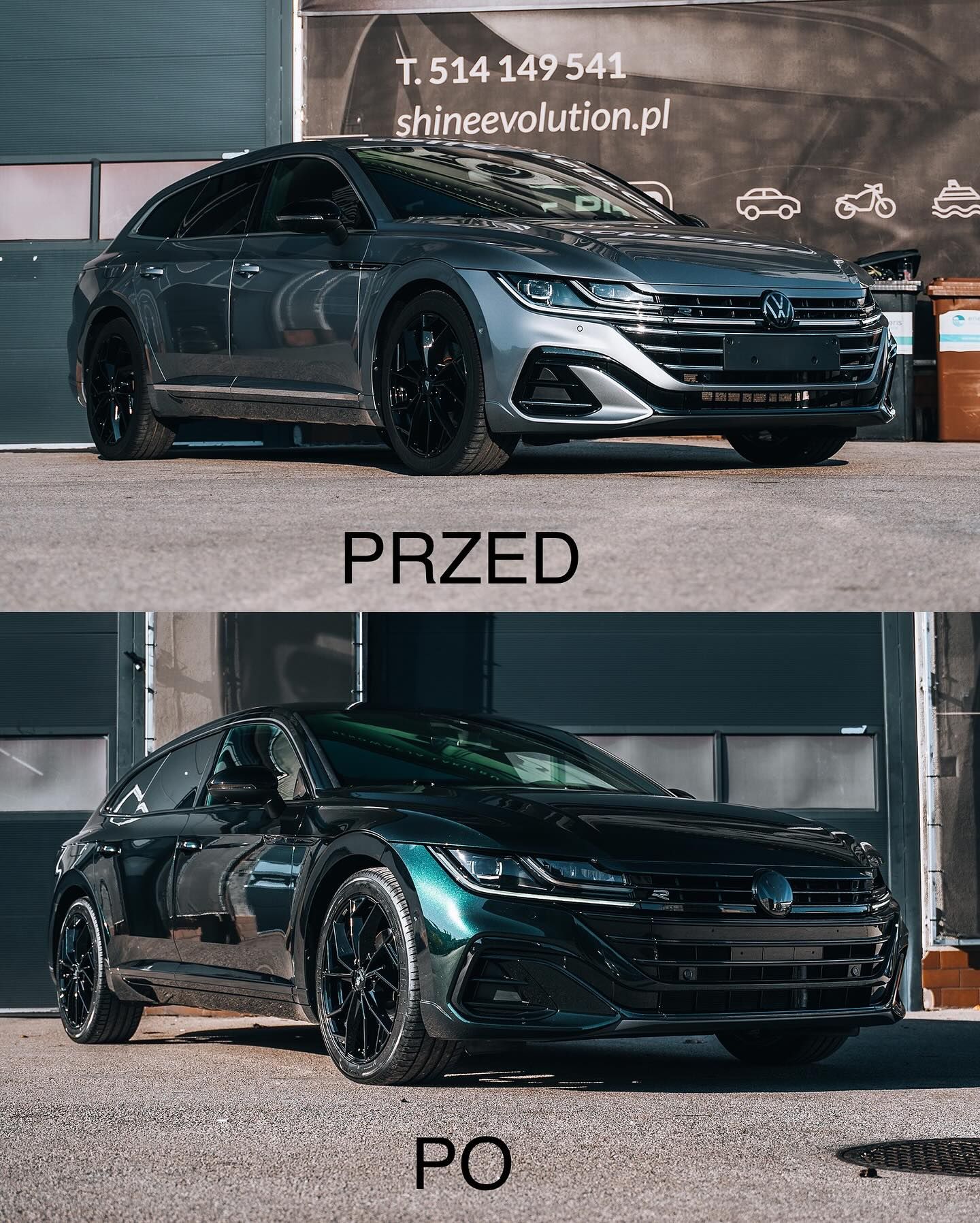 Volkswagen Arteon — Goodwood Green Pearl – realizacja detailingu Shine Evolution Studio Kielce